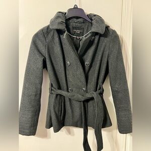 CELEBRITY PINK Long Grey Trench Coat